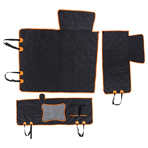 Qukaim Wasserdichte Haustier-Auto-Matte, Hundesatteltasche, verstellbarer Hound-Reiserucksack mit Seitentaschen für kleine, mittelgroße und große Hunde, Rot, langlebiges Design für Outdoor-Abenteuer von Qukaim