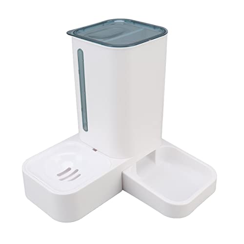 Qukaim Waterand Food Feeder Set Pet Floating Bowl, Multifunction Spill Proof Automatic Dog Water Bowl for Cats and Dogs, Morning Mist Green, Ideal for Home and Travel Qukaim Waterand Food Feeder Set Pet Floating Bowl, Multifunction Spill Proof Automatic Dog Water Bowl for Cats and Dogs, Morning Mist Green, Ideal for Home and Travel von Qukaim