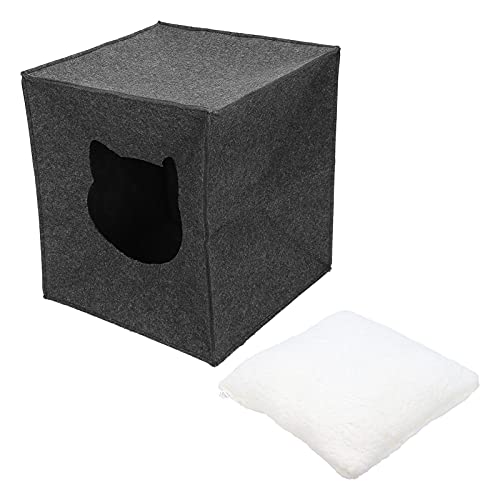 Qukaim Weiches quadratisches Haustierbett, weiches quadratisches Haustierbett, abnehmbares und waschbares Mini-Katzenbett, geeignet für Katzen und kleine Hunde, Haustierhütte, 60 x 60 x 15 cm Qukaim Weiches quadratisches Haustierbett, weiches quadratisches Haustierbett, abnehmbares und waschbares Mini-Katzenbett, geeignet für Katzen und kleine Hunde, Haustierhütte, 60 x 60 x 15 cm von Qukaim
