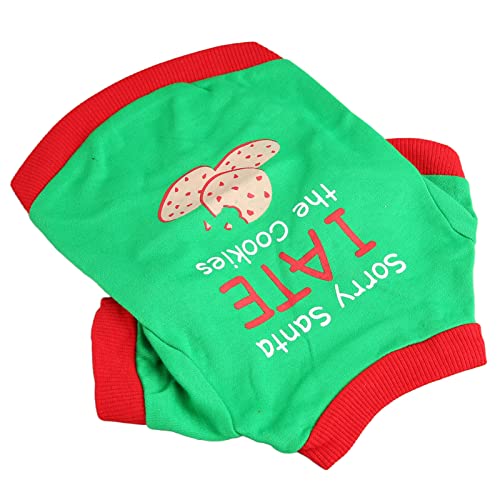Qukaim Weihnachtshemd für Hunde, 2 Beine, tragbares Spleiß-Design, niedliche Hundekleidung für Welpen, Urlaubsparty, Größe M von Qukaim