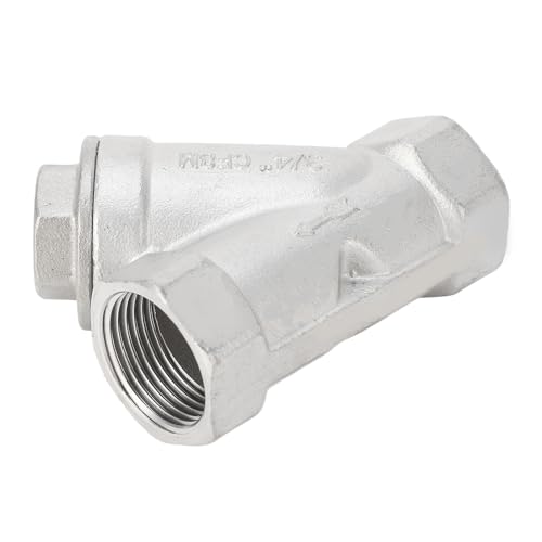 Qukaim Y-Sieb, 1,9 cm (3/4 Zoll), PVC-Prure-Regulierungsfilter, 304 Edelstahl-Doppelschichtnetz, Y-Filter mit Gewinde für Wasser, Öl, Gas, landwirtschaftliche Bewässerung von Qukaim