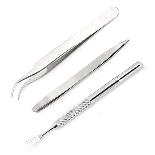 Qukaim Zeckenentfernungswerkzeug-Set für Haustiere, 3-teilig, Edelstahl, Zeckenentfernungswerkzeug mit Clip und Gabel, Oxford-Stoff, kratzfeste Zugtasche für gelähmte Hunde, Größe M Qukaim Zeckenentfernungswerkzeug-Set für Haustiere, 3-teilig, Edelstahl, Zeckenentfernungswerkzeug mit Clip und Gabel, Oxford-Stoff, kratzfeste Zugtasche für gelähmte Hunde, Größe M von Qukaim