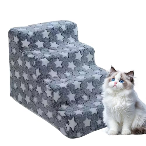 Qukoielly Hundetreppe für Bett, Katzentreppe für Fahrzeug, waschbare Welpenleiter für Haustiere, Wohnzimmer, Schlafzimmer, Arbeitszimmer, Sofa, Bett, Fensterbank, Fahrzeug, Kätzchen, Katzenbesitzer von Qukoielly