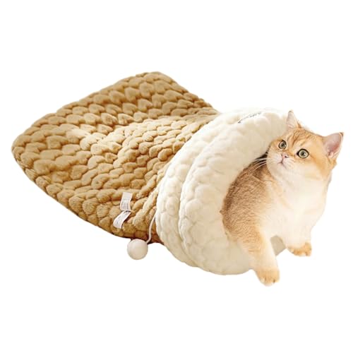 Qukoielly Katzen Schlafsack - Winterwarmer Plüsch Schlafplatz,Umhüllter Weicher Warmer Schlafsack Für Katze Hund Kaninchen Kleintiere Wohnzimmer Schlafzimmer Balkon,Indoor Schlafzimmer Wohnzimmer Qukoielly Katzen Schlafsack - Winterwarmer Plüsch Schlafplatz,Umhüllter Weicher Warmer Schlafsack Für Katze Hund Kaninchen Kleintiere Wohnzimmer Schlafzimmer Balkon,Indoor Schlafzimmer Wohnzimmer von Qukoielly