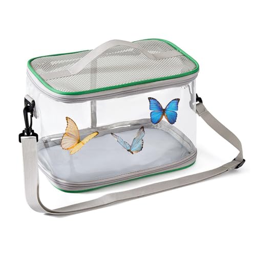 Qukoielly Schmetterlingsnetzkäfig, Schmetterlings-Netzkäfig, Monarchfänger, Lebensraum, Marienkäfer-Behältertasche, Haustierbedarf für Monarchlarven, Bestäuber, Garten, Bildung, Beobachtung, Erkundung von Qukoielly
