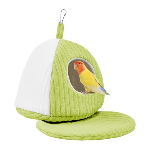 Qukoielly Vogelhaus Für Käfig - Warme Hängematte Für Sittiche Zubehör,Winter Vogelhaus Haustierhöhle Hängematte Spielzeug,Für Aras Nymphensittiche Conure GrauUnzertrennliche Kleine Mittelgroße Tiere von Qukoielly