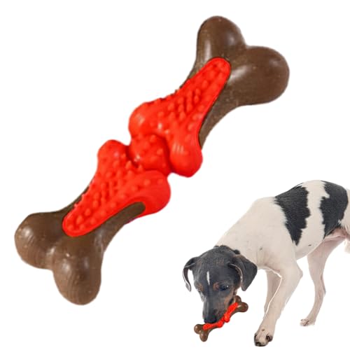 Qumiuu Beißspielzeug für Welpen | Sicheres und harmloses Hundeknochenspielzeug,Welpenspielzeug zur Zahnreinigung, Hundeknochenspielzeug für große Hunderassen, mittelgroße Hunderassen von Qumiuu