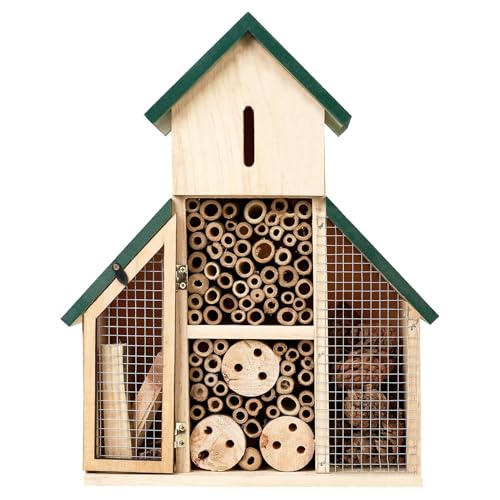 Qumiuu Bienenhaus, Marienkäferhaus | Hängendes Marienkäferhotel aus | Dekorativer Gartenlebensraum für Marienkäfer, Florfliegen, Nistkasten im Freien für den Hof Qumiuu Bienenhaus, Marienkäferhaus | Hängendes Marienkäferhotel aus | Dekorativer Gartenlebensraum für Marienkäfer, Florfliegen, Nistkasten im Freien für den Hof von Qumiuu
