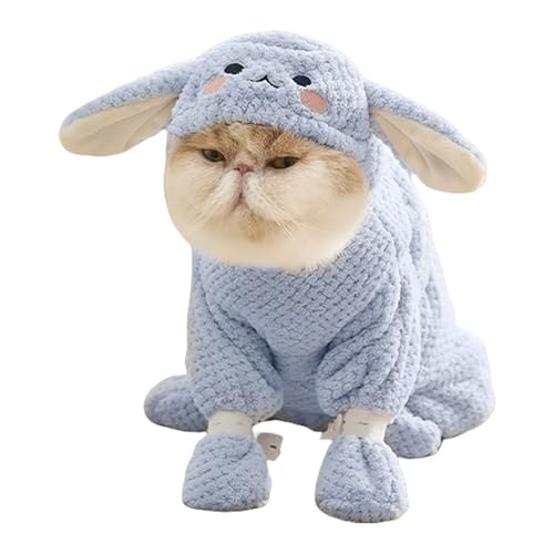 Qumiuu Hundebadgewand, Hundehandtuchrobe,Schnelltrocknen absorbierende Korallenfleece-Hunde-Trocknungstuch mit Reißverschlussdesign - Haustierkostüme, Katze Kleidung für Junge Menschen, ältere von Qumiuu