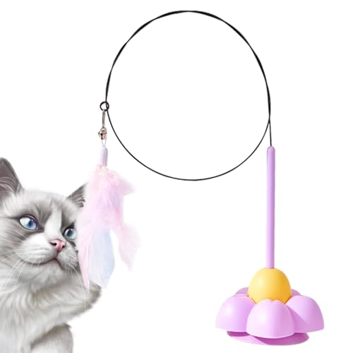 Qumiuu Katzen-Zauberstab-Spielzeug für Hauskatzen,Katzenfeder-Zauberstab-Spielzeug | Katzen-Federspielzeug mit Super-Saugnapf,Katzenspielzeug mit Federschnur zum Spielen und Trainieren von Katzen Qumiuu Katzen-Zauberstab-Spielzeug für Hauskatzen,Katzenfeder-Zauberstab-Spielzeug | Katzen-Federspielzeug mit Super-Saugnapf,Katzenspielzeug mit Federschnur zum Spielen und Trainieren von Katzen von Qumiuu