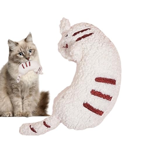 Qumiuu Katzenbeißspielzeug für den Innenbereich | Welpen Kätzchen quietschende gefüllte Plüschtiere weiches Katzenplüsch | Spielzeug mit Geräuschgeräuschen für Kätzchen, Trainingsspielzeug von Qumiuu