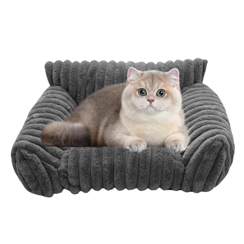 Qumiuu Katzenbett Couch - Haustier Sofa Für Kleintiere | Knaubeständiges Sofa Für Katze Und Hund Terrasse Schlafzimmer Freizeit Reisen Wohnzimmer Auto Wohnung von Qumiuu