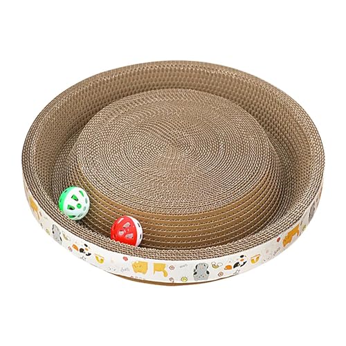 Qumiuu Katzenkratzbrett aus Pappe, Katzenkratzbrett,Corrugated Nest doppelseitiger Pappkratzer - Kratzspielzeug für Haustiere, Schutzbrett für Katzenmöbel für Sofa, Teppich, Bett, Wand Qumiuu Katzenkratzbrett aus Pappe, Katzenkratzbrett,Corrugated Nest doppelseitiger Pappkratzer - Kratzspielzeug für Haustiere, Schutzbrett für Katzenmöbel für Sofa, Teppich, Bett, Wand von Qumiuu