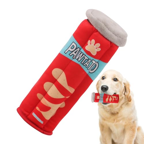Qumiuu Kauspielzeug für Hunde, Plüschspielzeug für Haustiere,Chip-Quietschspielzeug zum interaktiven Kauen von Haustieren - Outdoor-Hunde-Puzzlespielzeug, gefülltes Plüsch-Hundespielzeug, von Qumiuu