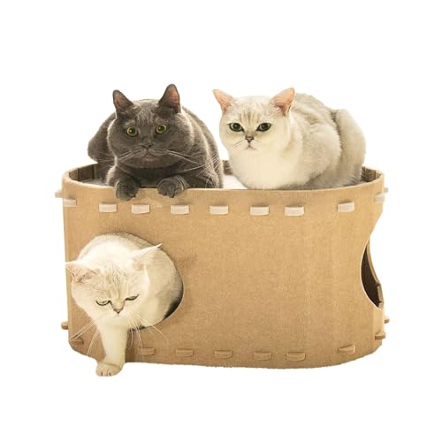 Qumiuu Tunnelhöhle Katzenbett, Katzenspielzeug Tunnelbett,Hundetunnelbett | Multifunktionales, abnehmbares, kratzfestes, waschbares, gemütliches Tunnelhöhlen-Katzenbett mit großer Kapazität für Qumiuu Tunnelhöhle Katzenbett, Katzenspielzeug Tunnelbett,Hundetunnelbett | Multifunktionales, abnehmbares, kratzfestes, waschbares, gemütliches Tunnelhöhlen-Katzenbett mit großer Kapazität für von Qumiuu