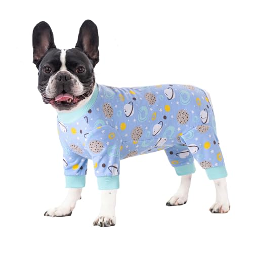Hunde-Genesungsanzug für Chirurgie, für kleine und mittelgroße Hunde, niedlich, weicher Hunde-Pyjama, Alternative zur Verhinderung von Lecken, Genesungsanzug, für Damen und Herren, Planet, Größe M Hunde-Genesungsanzug für Chirurgie, für kleine und mittelgroße Hunde, niedlich, weicher Hunde-Pyjama, Alternative zur Verhinderung von Lecken, Genesungsanzug, für Damen und Herren, Planet, Größe M von Qunaawa