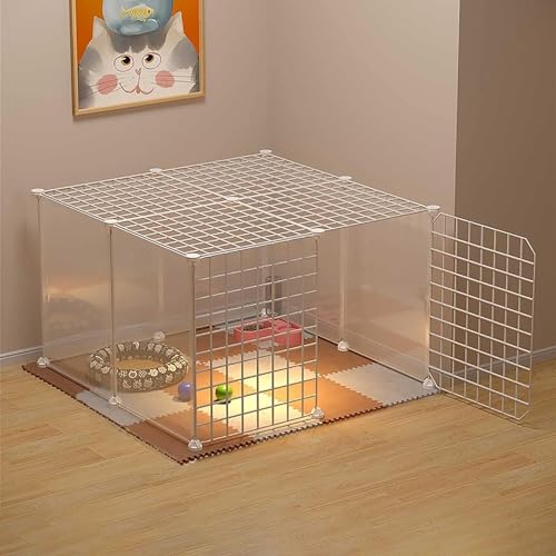 HXRW Katzengehege, Katzenlaufstall, Katzengehege, Hundekäfig, Welpenbox, leicht zu reinigen, für Katzen, Kaninchen, Chinchilla für Frettchen, Kaninchen, Kaninchen, Kleintiere (Größe: 75 x 75 x 47 cm) HXRW Katzengehege, Katzenlaufstall, Katzengehege, Hundekäfig, Welpenbox, leicht zu reinigen, für Katzen, Kaninchen, Chinchilla für Frettchen, Kaninchen, Kaninchen, Kleintiere (Größe: 75 x 75 x 47 cm) von Qunine