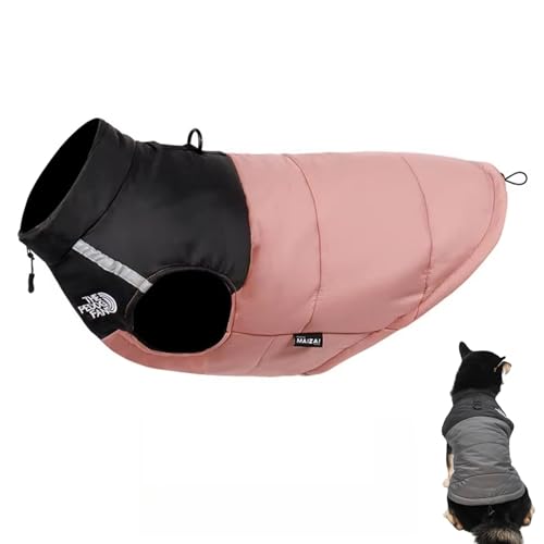 Hundepufferweste, stilvolle warme Hundemäntel für Katzen und Welpen, Größe S bis L (Rosa, Größe 3XL) von Qurlon