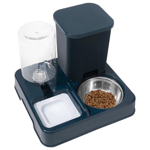 Qurygin Automatischer Futterspender und Wasserspender für Katzen, 27 x 25 x 21 cm, Futter- und Wasserspender, Haustierfutterspender, Trinkzubehör, automatischer Futterspender für kleine bis Qurygin Automatischer Futterspender und Wasserspender für Katzen, 27 x 25 x 21 cm, Futter- und Wasserspender, Haustierfutterspender, Trinkzubehör, automatischer Futterspender für kleine bis von Qurygin