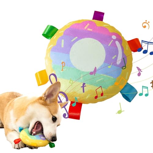 Qurygin Haustier-Plüsch-Soundspielzeug, Hunde-Quietschspielzeug,Plüsch-Quietschspielzeug für Hunde - Plüsch-Kauspielzeug in Erdform, Plüsch-Hundespielzeug für Katzen, kleine, mittelgroße Hunde und von Qurygin
