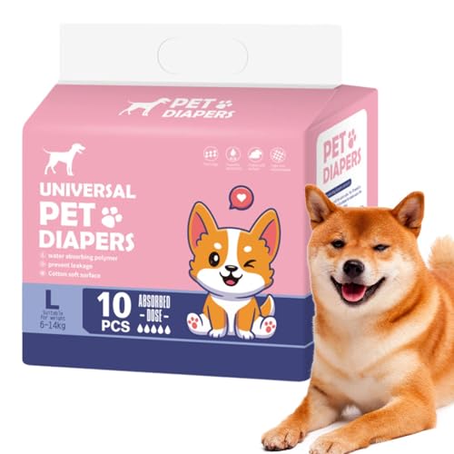 Qurygin Hundewindeln für Hündinnen, super saugfähige Windeln, Haustierpflege-Werkzeug, atmungsaktive Windeln für Hunde in Hitzeperiode, aufregendes Urinieren, Training Qurygin Hundewindeln für Hündinnen, super saugfähige Windeln, Haustierpflege-Werkzeug, atmungsaktive Windeln für Hunde in Hitzeperiode, aufregendes Urinieren, Training von Qurygin