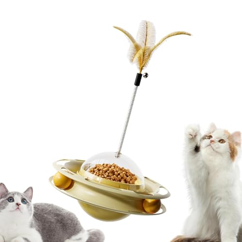 Qurygin Katzenspielzeug mit Federn | 4-in-1 Interaktiver Kätzchen-Leckerli-Spender Spielzeug | Slow Food Spender Kätzchen Spielzeug mit Ball für drinnen und draußen Katzen Kätzchen Qurygin Katzenspielzeug mit Federn | 4-in-1 Interaktiver Kätzchen-Leckerli-Spender Spielzeug | Slow Food Spender Kätzchen Spielzeug mit Ball für drinnen und draußen Katzen Kätzchen von Qurygin