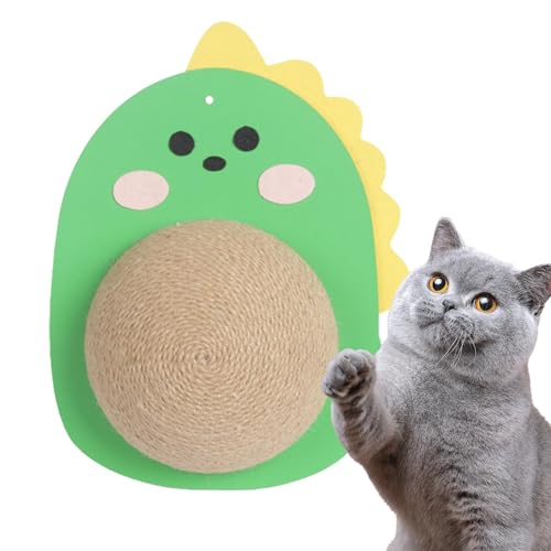 Qurygin Kratzspielzeug mit Ball für Katzen - Verschleißfeste Sisal-Kratzbäume | Keine Flocken Katzen Kratzball, Vertikaler Sisalseilball für Kätzchen Katze Qurygin Kratzspielzeug mit Ball für Katzen - Verschleißfeste Sisal-Kratzbäume | Keine Flocken Katzen Kratzball, Vertikaler Sisalseilball für Kätzchen Katze von Qurygin