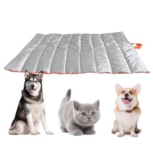 Qurygin Tragbare Hundematte, wasserdichte Hundebetten - Waschbare, kühlende Haustierbett-Hundekatzenmatte | Große Multifunktionsmatte 100 x 70 cm für Outdoor-Reisen, Camping, passend für kleine, von Qurygin