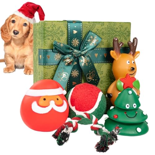 Qurygin Weihnachts-Kauspielzeug für Hunde, quietschendes Kauspielzeug für Hunde | Weihnachts-Kauspielzeug mit Quietschgeräusch für Hunde,Reduziert Langeweile im Innenbereich, interaktives Qurygin Weihnachts-Kauspielzeug für Hunde, quietschendes Kauspielzeug für Hunde | Weihnachts-Kauspielzeug mit Quietschgeräusch für Hunde,Reduziert Langeweile im Innenbereich, interaktives von Qurygin