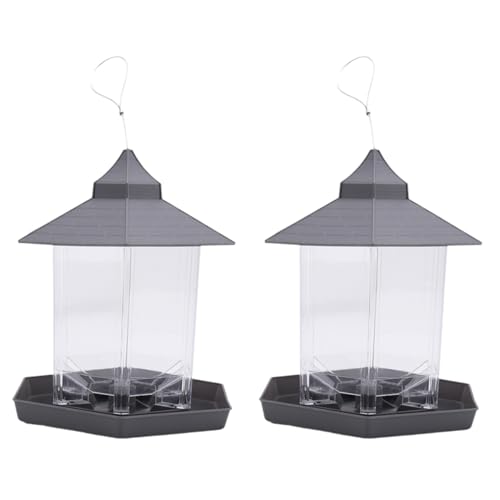 Qusedwey 2er-Pack Vogelfutterspender für Den Außenbereich, Retro-Pagoden-Design, Lustige Installation, Vogelfutterspender, Lockt Wildvögel An Qusedwey 2er-Pack Vogelfutterspender für Den Außenbereich, Retro-Pagoden-Design, Lustige Installation, Vogelfutterspender, Lockt Wildvögel An von Qusedwey