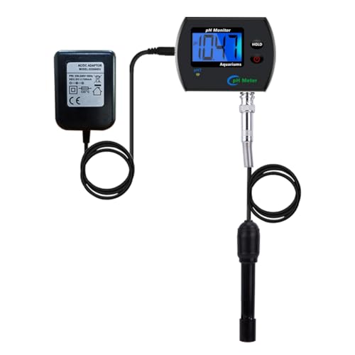 Qussedser Digitales PH-Meter für Aquarien, Trinkwasser, Online-PH-Monitor, Professioneller, Genauer Wasserqualitätstester, EU-Stecker von Qussedser