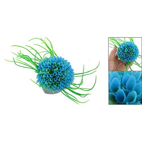 Qussedser Künstliche Cyan blau grün floral Pflanzen Dekoration mit ovalen Basis für Aquarium Qussedser Künstliche Cyan blau grün floral Pflanzen Dekoration mit ovalen Basis für Aquarium von Qussedser