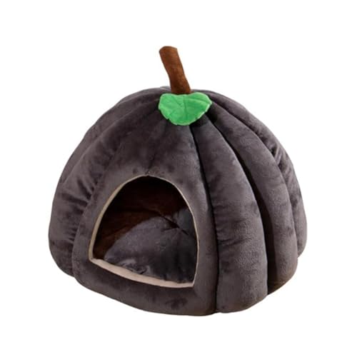 Qussedser Kürbis-Katzenbett, Katzenbetten für Hauskatzen, Kürbisförmiges Katzenhöhlenbett, Katzenzelt mit Abnehmbarem Kissen, Dunkelgrau, S Qussedser Kürbis-Katzenbett, Katzenbetten für Hauskatzen, Kürbisförmiges Katzenhöhlenbett, Katzenzelt mit Abnehmbarem Kissen, Dunkelgrau, S von Qussedser