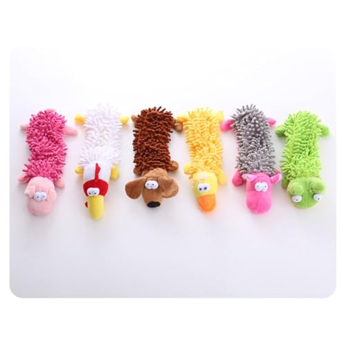 Qussedser Plüschspielzeug für Hunde mit Geräuschen, Quietschendes, Interaktives Mopps, Fussel, F Qussedser Plüschspielzeug für Hunde mit Geräuschen, Quietschendes, Interaktives Mopps, Fussel, F von Qussedser