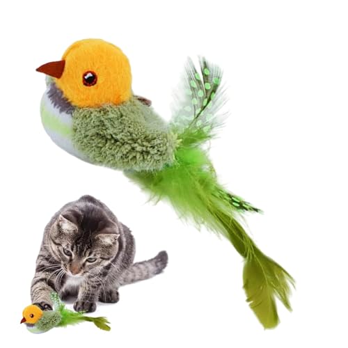 Chirping Bird Katzenspielzeug,Realistisches Zwitscherndes Fliegendes Vogelspielzeug,Flatternder Zwitschernder Schüttelnder Vogel Interaktives Katzenspielzeug,schlagende Flügel-Vogel-Katzenspielzeug Chirping Bird Katzenspielzeug,Realistisches Zwitscherndes Fliegendes Vogelspielzeug,Flatternder Zwitschernder Schüttelnder Vogel Interaktives Katzenspielzeug,schlagende Flügel-Vogel-Katzenspielzeug von Qutalmi
