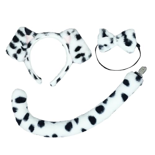 Qutalmi Hundeohren-Stirnband und Schwanz,Hunde-Stirnband und Schwanz - Hundeohren Stirnband Schwanz Fliege Set,Hündchen-Kostümset, Cosplay-Partyzubehör, Verkleidungskostüm für Erwachsene Qutalmi Hundeohren-Stirnband und Schwanz,Hunde-Stirnband und Schwanz - Hundeohren Stirnband Schwanz Fliege Set,Hündchen-Kostümset, Cosplay-Partyzubehör, Verkleidungskostüm für Erwachsene von Qutalmi