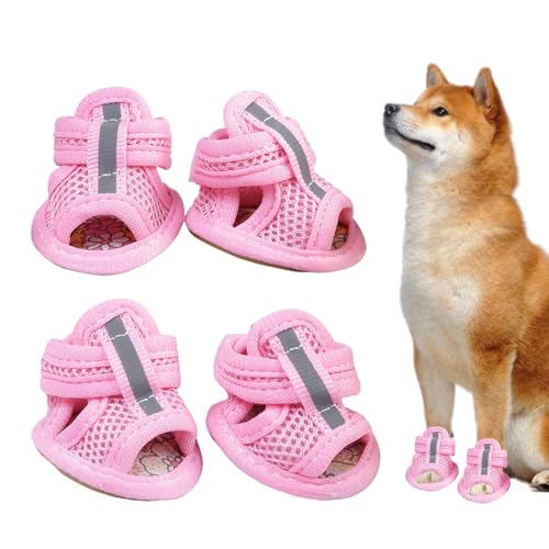 Qutalmi Kleine Hundeschuhe, 4 Stück Hundesandalen Für Spaziergänge, Welpenstiefel Haustierzubehör Für Nachtsicherheit Spaziergänge Täglich Zuhause Garten Park Drinnen & Draußen Gehen Qutalmi Kleine Hundeschuhe, 4 Stück Hundesandalen Für Spaziergänge, Welpenstiefel Haustierzubehör Für Nachtsicherheit Spaziergänge Täglich Zuhause Garten Park Drinnen & Draußen Gehen von Qutalmi