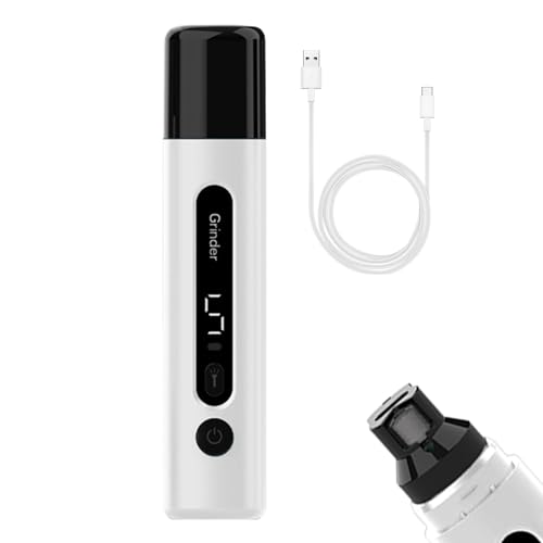 Qutalmi Nagelschleife für Hunde ruhig, Haustiernagelschleifer für Hunde,Verstellbarer ruhiger sicherer elektrischer Nagel Trimmer mit LED -Licht - Cat Claw Care, tragbare Tierpflegematerial für von Qutalmi