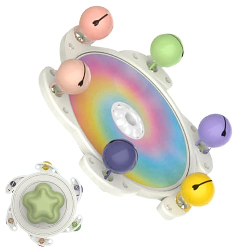 Qutalmi Spielzeug Für Vögel, Drehendes Radspielzeug für Vogelkäfig, Interaktives Beschäftigungsspiel zur Kauanreicherung für Nymphensittiche, Unzertrennliche, Conure und Loris für Balkon und von Qutalmi