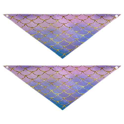 2 Stück Hundehalstuch, Gold, Meerjungfrauen-Schuppen, Haustier-Bandana für Hunde, Katzen, Haustier-Dreieck-Lätzchen, Hundeschal, Urlaubszubehör für Welpen, Katzen, Hunde, klein 2 Stück Hundehalstuch, Gold, Meerjungfrauen-Schuppen, Haustier-Bandana für Hunde, Katzen, Haustier-Dreieck-Lätzchen, Hundeschal, Urlaubszubehör für Welpen, Katzen, Hunde, klein von Quteprint