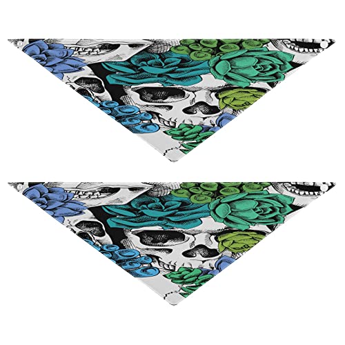 2 Stück Hundehalstuch, Halloween Totenkopf Sukkulenten Pflanze Haustier Bandana für Hund Katze Kopftuch waschbar Haustier Dreieck Lätzchen Hundeschal Urlaub Zubehör für Welpen Katzen Hunde, Medium 2 Stück Hundehalstuch, Halloween Totenkopf Sukkulenten Pflanze Haustier Bandana für Hund Katze Kopftuch waschbar Haustier Dreieck Lätzchen Hundeschal Urlaub Zubehör für Welpen Katzen Hunde, Medium von Quteprint