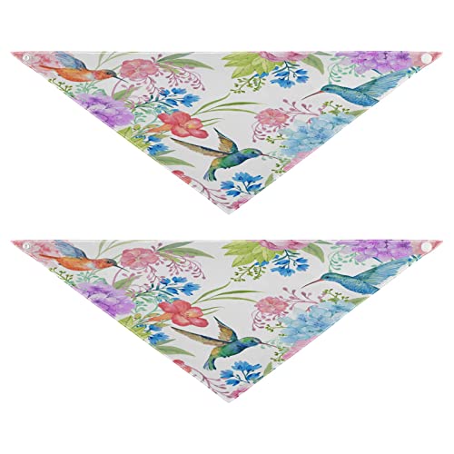 2 Stück Hundehalstuch, Kolibri, Vogel, Blumenmuster, Haustier-Bandana für Hunde, Katzen, Halstuch, waschbar, Dreieck-Lätzchen, Hundeschal, Urlaubszubehör für Welpen, Katzen, Hunde, klein 2 Stück Hundehalstuch, Kolibri, Vogel, Blumenmuster, Haustier-Bandana für Hunde, Katzen, Halstuch, waschbar, Dreieck-Lätzchen, Hundeschal, Urlaubszubehör für Welpen, Katzen, Hunde, klein von Quteprint