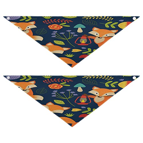 2 Stück Hundehalstuch, Tierfuchs, Blume, Cartoon, Haustier-Bandana für Hunde, Katzen, Halstuch, waschbar, Haustier-Dreieck-Lätzchen, Hundeschal, Urlaubszubehör für Welpen, Katzen, Hunde, groß 2 Stück Hundehalstuch, Tierfuchs, Blume, Cartoon, Haustier-Bandana für Hunde, Katzen, Halstuch, waschbar, Haustier-Dreieck-Lätzchen, Hundeschal, Urlaubszubehör für Welpen, Katzen, Hunde, groß von Quteprint