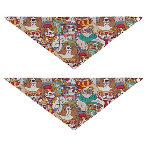 2 x Hundehalstücher, Tier-Hundebrille, Haustier-Bandana für Hund und Katze, Halstuch, waschbar, Dreieck-Lätzchen, Hundeschal, Urlaubszubehör für Welpen, Katzen, Hunde, Größe M 2 x Hundehalstücher, Tier-Hundebrille, Haustier-Bandana für Hund und Katze, Halstuch, waschbar, Dreieck-Lätzchen, Hundeschal, Urlaubszubehör für Welpen, Katzen, Hunde, Größe M von Quteprint