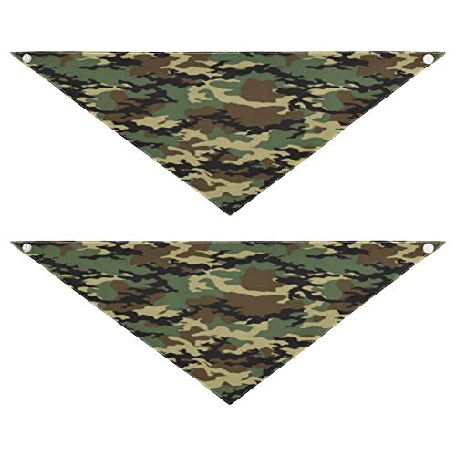 Hundehalstuch, Camouflage, abstraktes Haustier-Bandana für Hunde, Katzen, Halstuch, waschbar, Haustier-Dreieck-Lätzchen, Hundeschal, Urlaubszubehör für Welpen, Katzen, Hunde, Größe M, 2 Stück von Quteprint