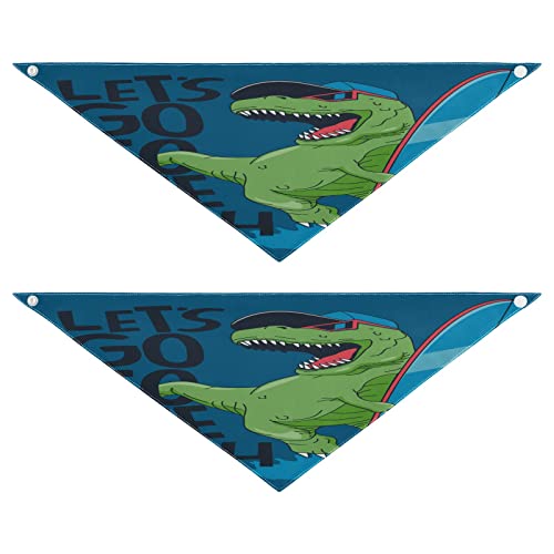 Hundehalstuch, Dinosaurier-Skateboard, Tier-Halstuch, waschbar, Dreieck-Lätzchen, Hunde-Schal, Urlaubszubehör für Welpen, Katzen, Hunde, Größe S, 2 Stück Hundehalstuch, Dinosaurier-Skateboard, Tier-Halstuch, waschbar, Dreieck-Lätzchen, Hunde-Schal, Urlaubszubehör für Welpen, Katzen, Hunde, Größe S, 2 Stück von Quteprint