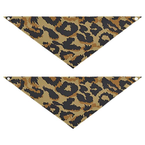 Hundehalstuch, Leopardenmuster, Haustier-Bandana für Hunde, Katzen, Halstuch, waschbar, Dreiecks-Lätzchen, Hundeschal, Urlaubszubehör für Welpen, Katzen, Hunde, Größe M, 2 Stück Hundehalstuch, Leopardenmuster, Haustier-Bandana für Hunde, Katzen, Halstuch, waschbar, Dreiecks-Lätzchen, Hundeschal, Urlaubszubehör für Welpen, Katzen, Hunde, Größe M, 2 Stück von Quteprint