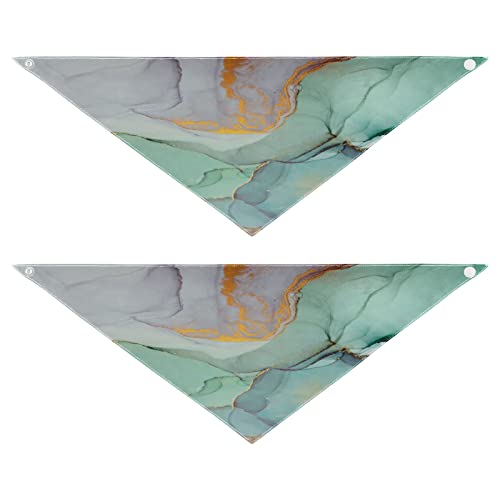 Hundehalstuch, Marmorierung, Blaugrün, Türkis, abstrakt, Haustier-Bandana für Hunde, Katzen, Halstuch, waschbar, Dreiecks-Lätzchen, Hundeschal, Urlaubszubehör für Welpen, Katzen, Hunde, klein, 2 Stück Hundehalstuch, Marmorierung, Blaugrün, Türkis, abstrakt, Haustier-Bandana für Hunde, Katzen, Halstuch, waschbar, Dreiecks-Lätzchen, Hundeschal, Urlaubszubehör für Welpen, Katzen, Hunde, klein, 2 Stück von Quteprint