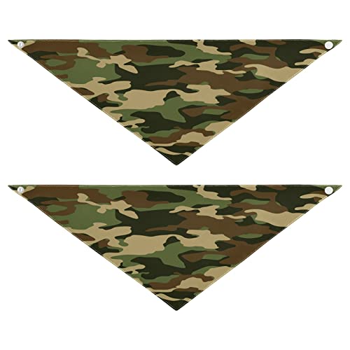 Hundehalstuch, Militär-Tarnmuster, Haustier-Halstuch, waschbar, Dreieckstuch, Hundeschal, Urlaubszubehör für Welpen, Katzen, Hunde, klein, 2 Stück Hundehalstuch, Militär-Tarnmuster, Haustier-Halstuch, waschbar, Dreieckstuch, Hundeschal, Urlaubszubehör für Welpen, Katzen, Hunde, klein, 2 Stück von Quteprint