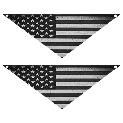 Hundehalstuch, Retro-Halstuch, amerikanische Flagge, Haustierhalstuch für Hunde, Katzen, Haustier, Dreieck, Lätzchen, Hundeschal, Urlaubszubehör für Welpen, Katzen, Hunde, Größe M, 2 Stück Hundehalstuch, Retro-Halstuch, amerikanische Flagge, Haustierhalstuch für Hunde, Katzen, Haustier, Dreieck, Lätzchen, Hundeschal, Urlaubszubehör für Welpen, Katzen, Hunde, Größe M, 2 Stück von Quteprint
